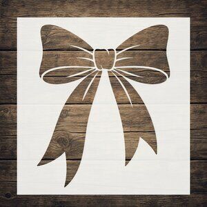 Coquette Bow Furniture Craft Stencil – Reusable Mylar for Walls & Furniture